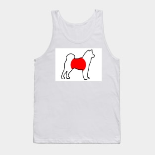 shiba inu flag in silhouette Tank Top